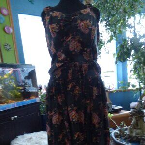 Paisley Challis Smocked Crop Top & Maxi Challis Smocked Waist Button Skirt 2X